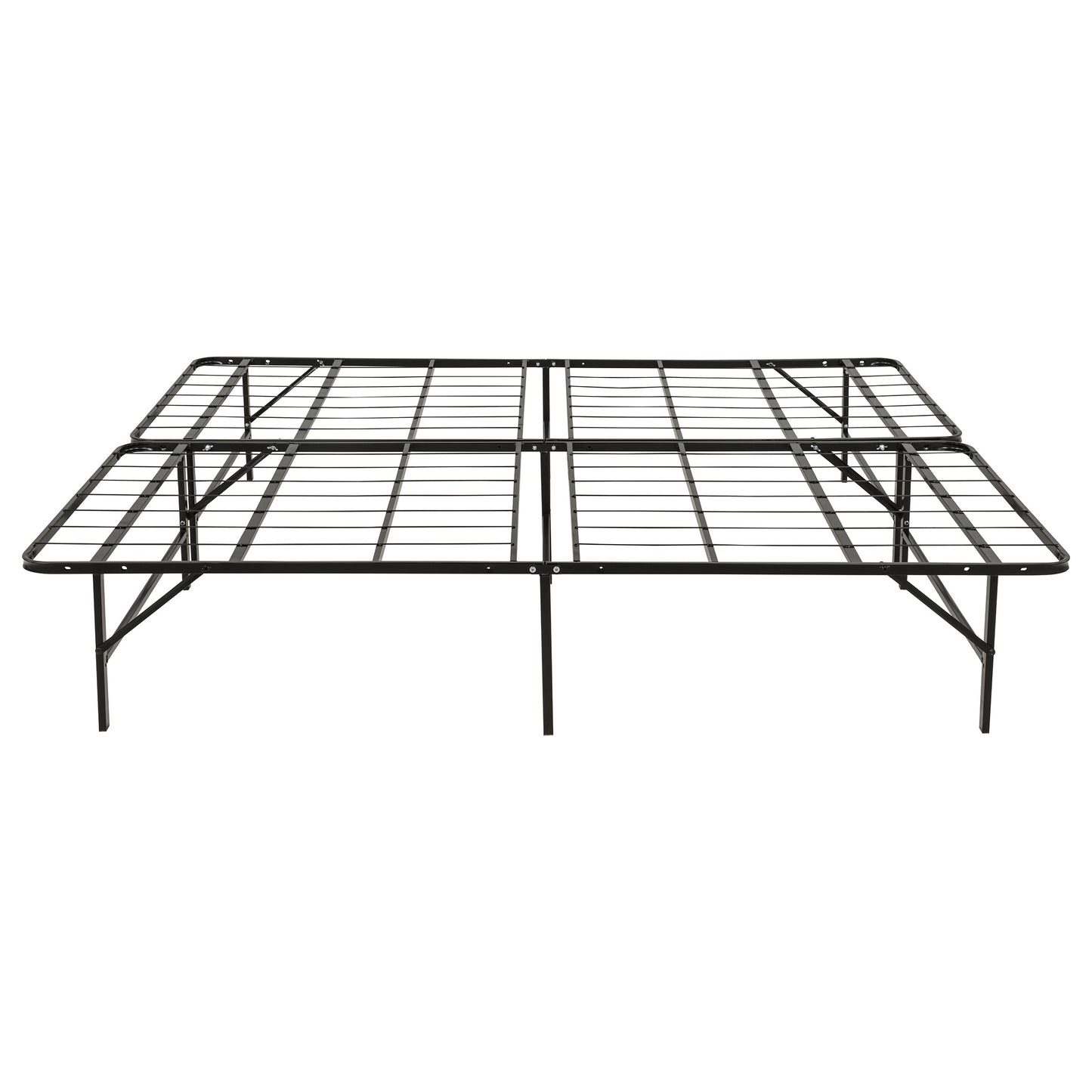 Kramer Eastern King Folding Metal Platform Bed Frame Black