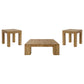 Butte 3-piece Mango Wood Coffee and End Table Set Natural
