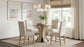 Naser 5-piece 48-inch Round Dining Table Set Beige and Light Oak