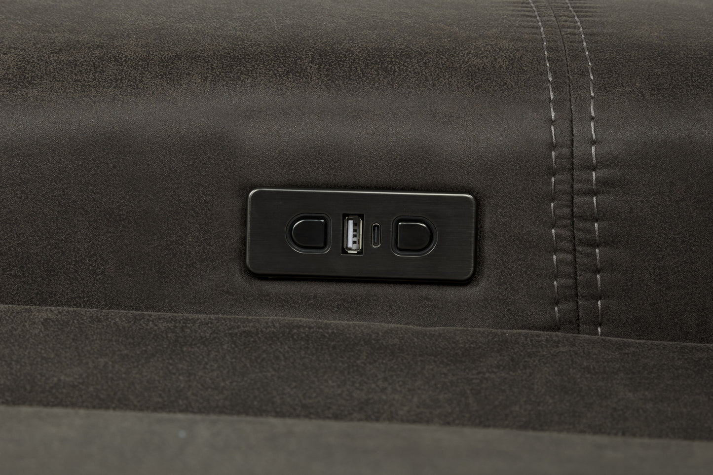Marcell 3-Piece Transitional Power Reclining Sofa with USB Charging Grey