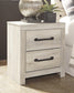 Cambeck King Panel Bed with 4 Storage Drawers with Mirrored Dresser and 2 Nightstands
