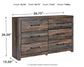 Drystan King Panel Bed with Storage with Dresser