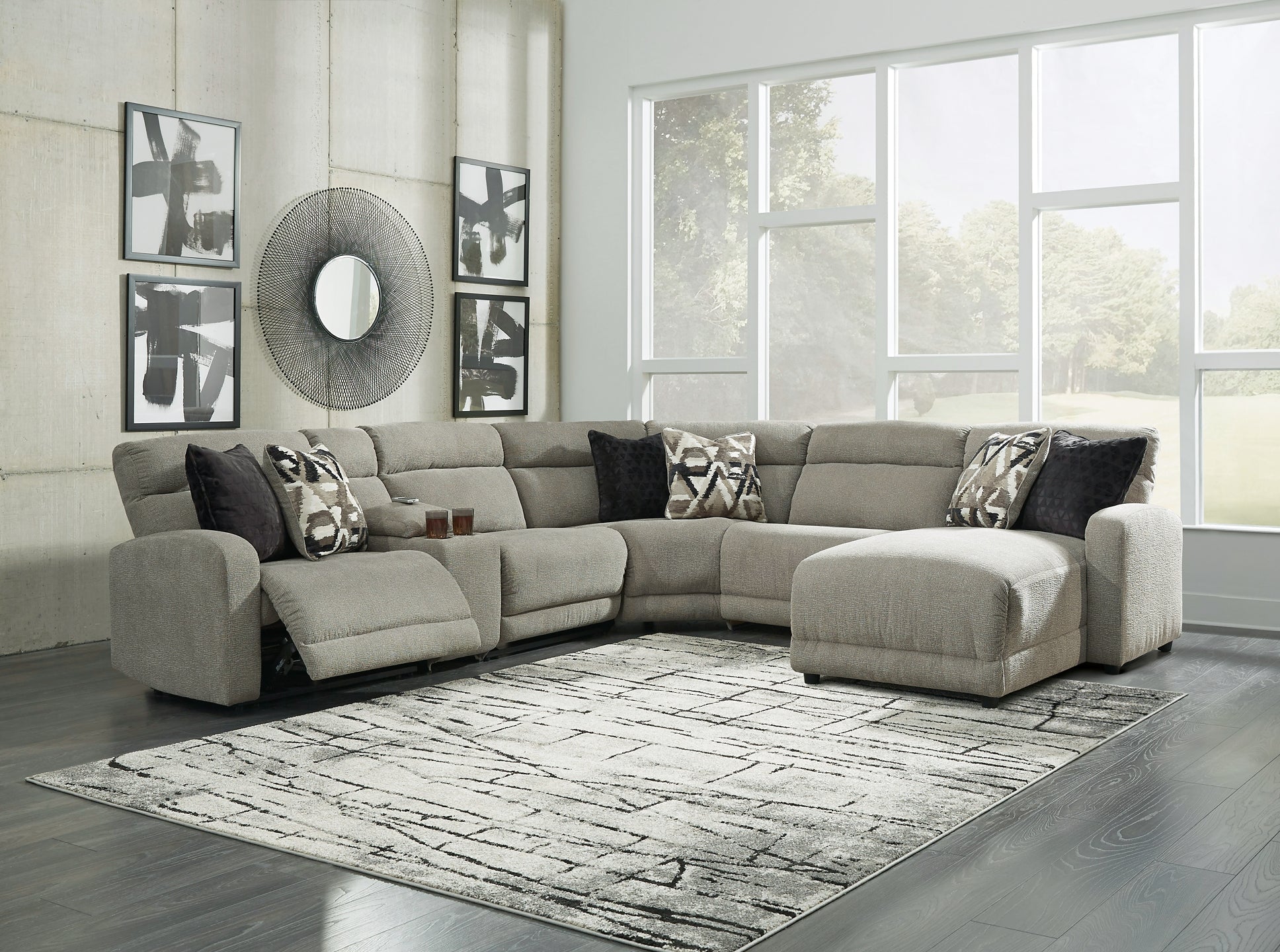 Colleyville 6 Piece Power Reclining Sectional With Chaise Furniture Factory Outlet