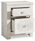 Paxberry King Panel Bed with Mirrored Dresser and 2 Nightstands