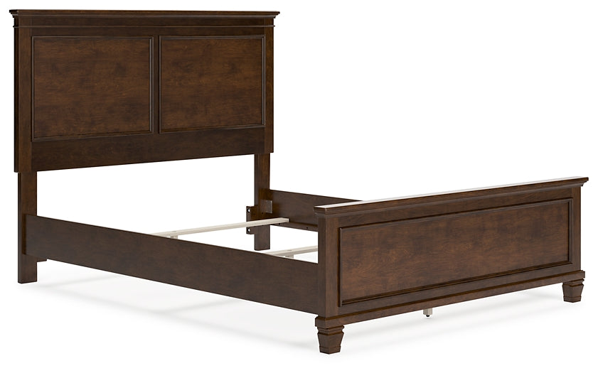 Danabrin Queen Panel Bed with Mirrored Dresser and 2 Nightstands