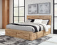 Hyanna King Panel Storage Bed with Mirrored Dresser, Chest and 2 Nightstands