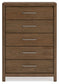 Cabalynn King Upholstered Bed with Mirrored Dresser and Chest