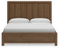 Cabalynn King Panel Bed with Storage with Mirrored Dresser and Nightstand