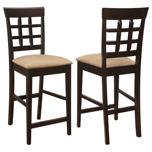 Gabriel Upholstered Counter Height Stools Cappuccino and Beige (Set of 2)