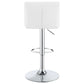 Berrington Upholstered Adjustable Bar Stool White (Set of 2)