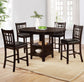 Lavon Oval 60-inch Extension Counter Dining Table Espresso