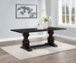 Parkins Double Pedestals Dining Table Rustic Espresso