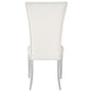 Kerwin Tufted Upholstered Side Chair (Set of 2) White and Chrome