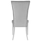 Kerwin Tufted Upholstered Side Chair (Set of 2) Grey and Chrome