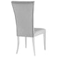 Kerwin Tufted Upholstered Side Chair (Set of 2) Grey and Chrome