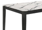 Stevie Rectangular Faux Marble Top Dining Table White and Black