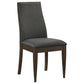 Wes Upholstered Side Chair (Set of 2) Grey and Dark Walnut