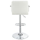 Palomar Adjustable Height Bar Stool White and Chrome