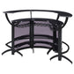 Dallas 2-shelf Curved Home Bar Smoke and Black Glass (Set of 3)