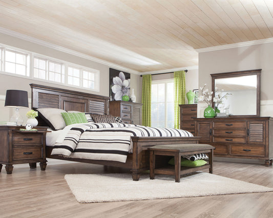 Franco 5-piece California King Bedroom Set Burnished Oak