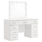 Felicity 9-drawer Vanity Table Lighted Mirror Glossy White