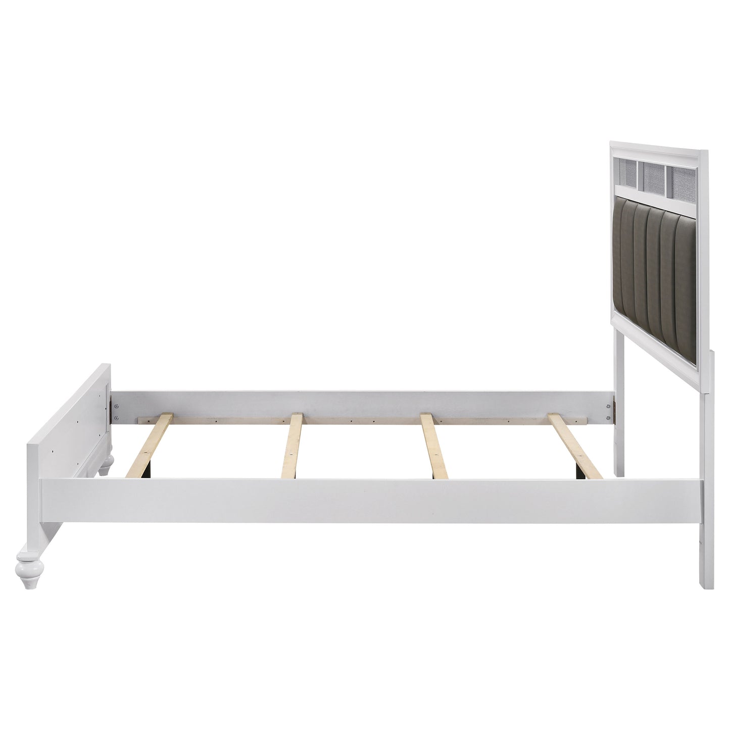 Barzini Wood Queen Panel Bed White