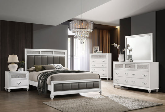 Barzini 4-piece Queen Bedroom Set White