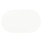 Retro Oval 60-inch Wood Top Dining Table White and Chrome