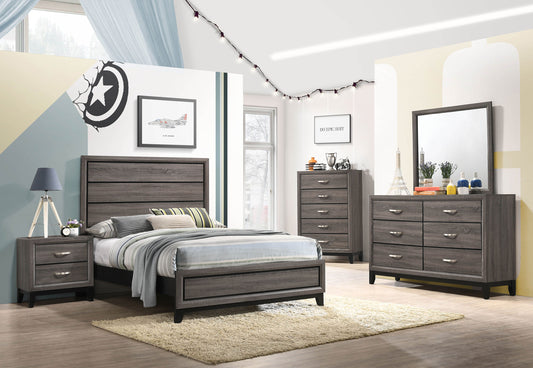 Watson 4-piece Full Bedroom Set Grey Oak