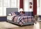 Dorian Upholstered Twin Panel Bed Grey