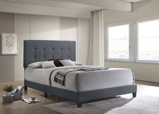 Mapes Upholstered Full Panel Bed Grey