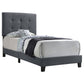 Mapes Upholstered Twin Panel Bed Grey