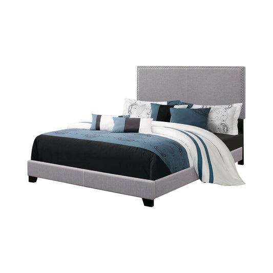 Boyd Upholstered Twin Panel Bed Grey