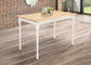 Taffee Rectangle Dining Table Natural Brown and White