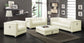 Chaviano Upholstered Ottoman Pearl White