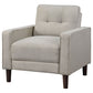 Bowen Upholstered Track Arms Tufted Chair Beige