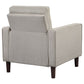 Bowen Upholstered Track Arms Tufted Chair Beige