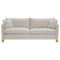 Corliss Upholstered Arched Arms Sofa Beige