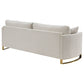 Corliss Upholstered Arched Arms Sofa Beige