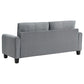 Davis  3-piece Upholstered Rolled Arm Sofa Grey