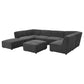 Sunny Upholstered Square Ottoman Dark Charcoal