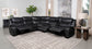 Sycamore Upholstered Power Reclining Sectional Sofa Dark Grey