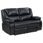 Camila 2-piece Upholstered Motion Reclining Sofa Set Black