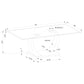 Pruitt Glass Top Coffee Table Clear and Satin