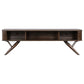 Valna Rectangular 71" TV Stand with Sliding Doors Walnut