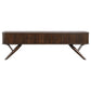 Valna Rectangular 71" TV Stand with Sliding Doors Walnut