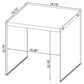 Opal Square End Table With Clear Glass Legs White High Gloss