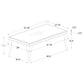 Carone Rectangle Coffee Table White and Chrome