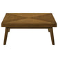 Westerly Square Wood Coffee Table with Diamond Parquet Walnut