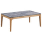 Polaris Rectangular Coffee Table with Marble-like Top Teramo and Light Oak